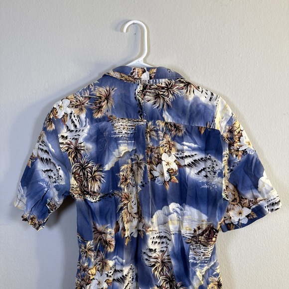 Vintage Hilo Hattie Vneck Button Down Hawaiian Original Womans Blouse Size Mediu - Picture 8 of 11